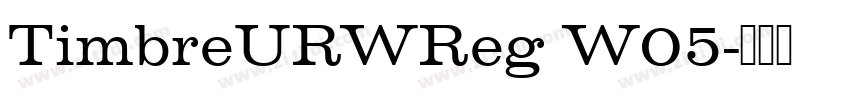 TimbreURWReg W05字体转换